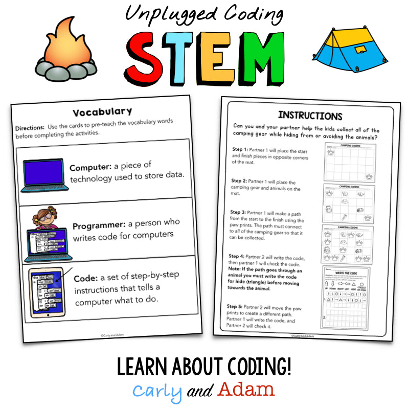 Camping Unplugged Coding Activity