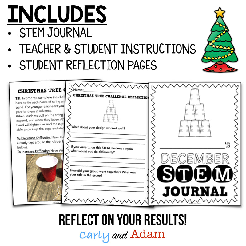 Christmas Tree Cup Stacking Challenge STEM Activity