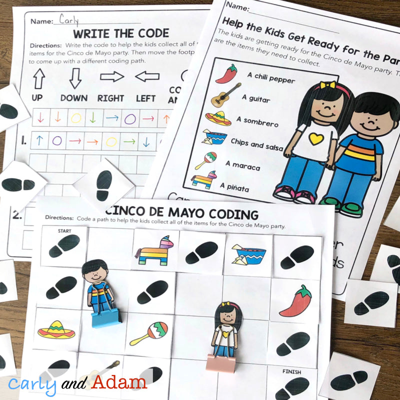 Cinco de Mayo Unplugged Coding Activity