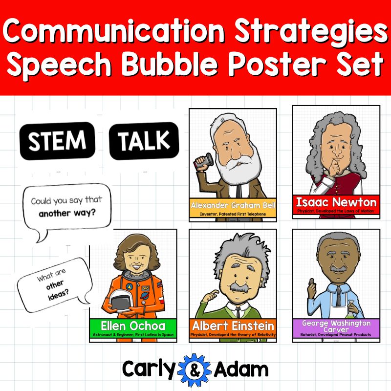 STEM Innovator Posters Communication Strategy Speech Bubbles Bulletin Board