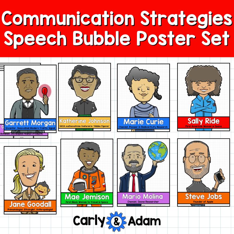 STEM Innovator Posters Communication Strategy Speech Bubbles Bulletin Board