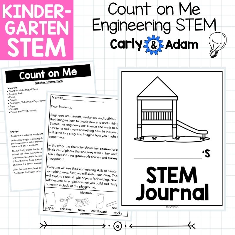 Kindergarten Simple Engineering Count on Me READ ALOUD STEM Activity