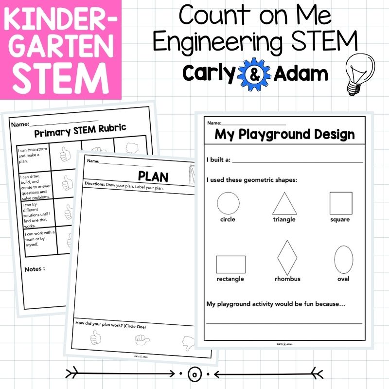 Kindergarten Simple Engineering Count on Me READ ALOUD STEM Activity