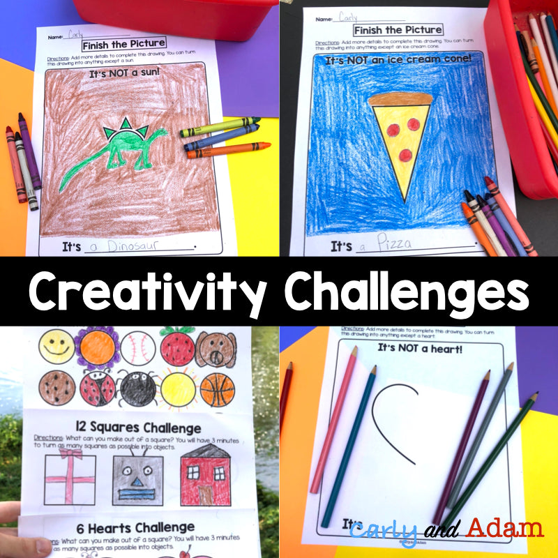 Creativity Challenges and Activities Morning Work, Brain Breaks, STEM Sub Plans