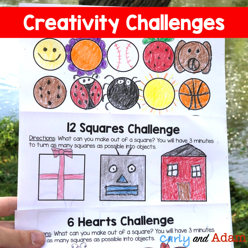 Creativity Challenges and Activities Morning Work, Brain Breaks, STEM Sub Plans