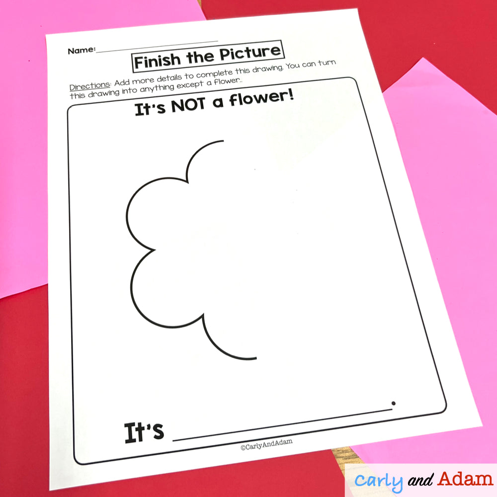 February Creativity Activities - Valentine's Day, Groundhog Day, Morning Work, Brain Breaks, Finish the Picture