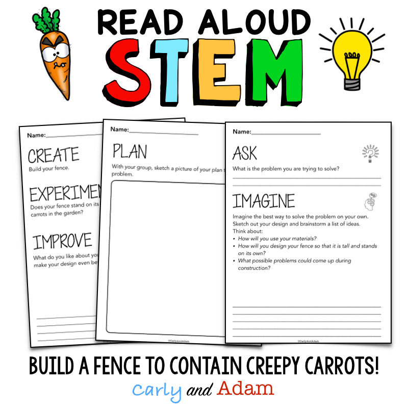 Creepy Carrots Halloween READ ALOUD STEM Activity