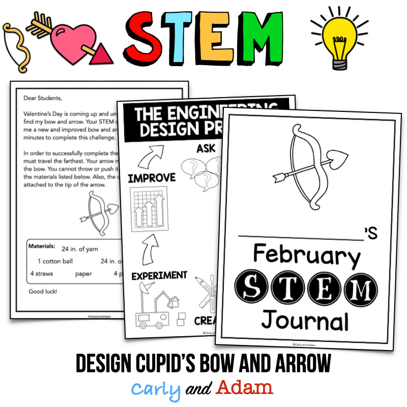 Cupid's Bow and Arrow Valentines Day STEM Activity