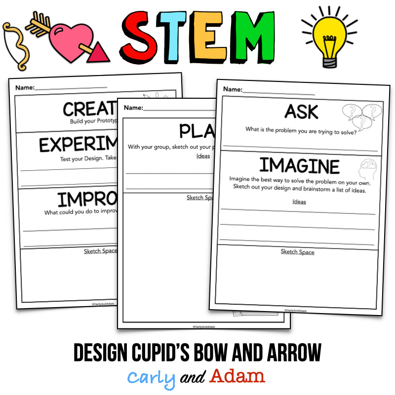 Cupid's Bow and Arrow Valentines Day STEM Activity