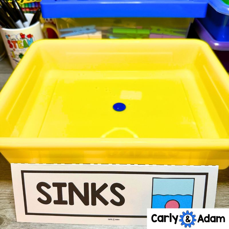 Kindergarten Dot Day STEM Activity Sink or Float Science The Dot by Peter Reynolds