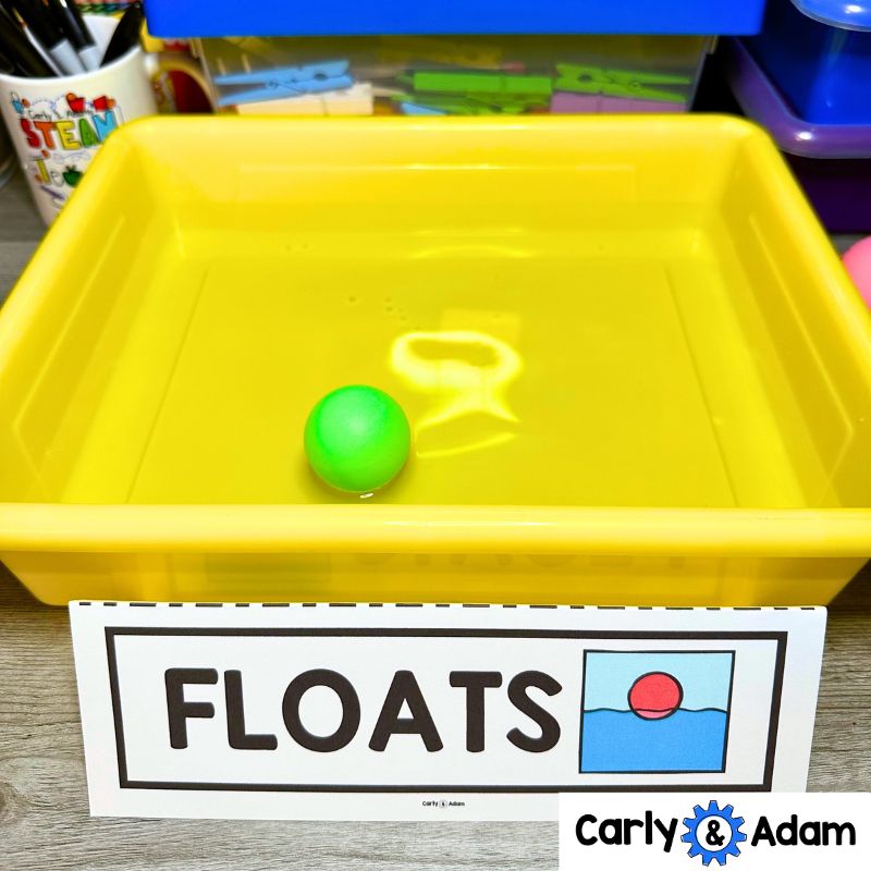 Kindergarten Dot Day STEM Activity Sink or Float Science The Dot by Peter Reynolds