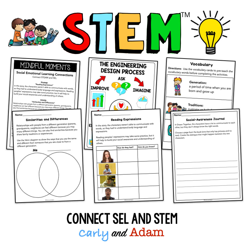 Drawn Together Social Awareness SEL STEM Activity