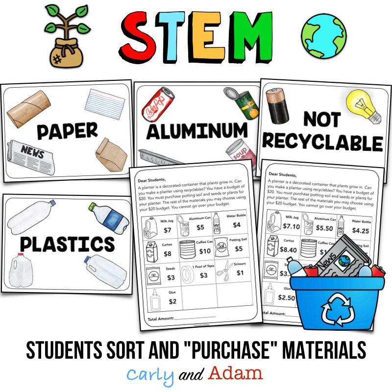 Build a Planter Recycling Earth Day STEM Activity