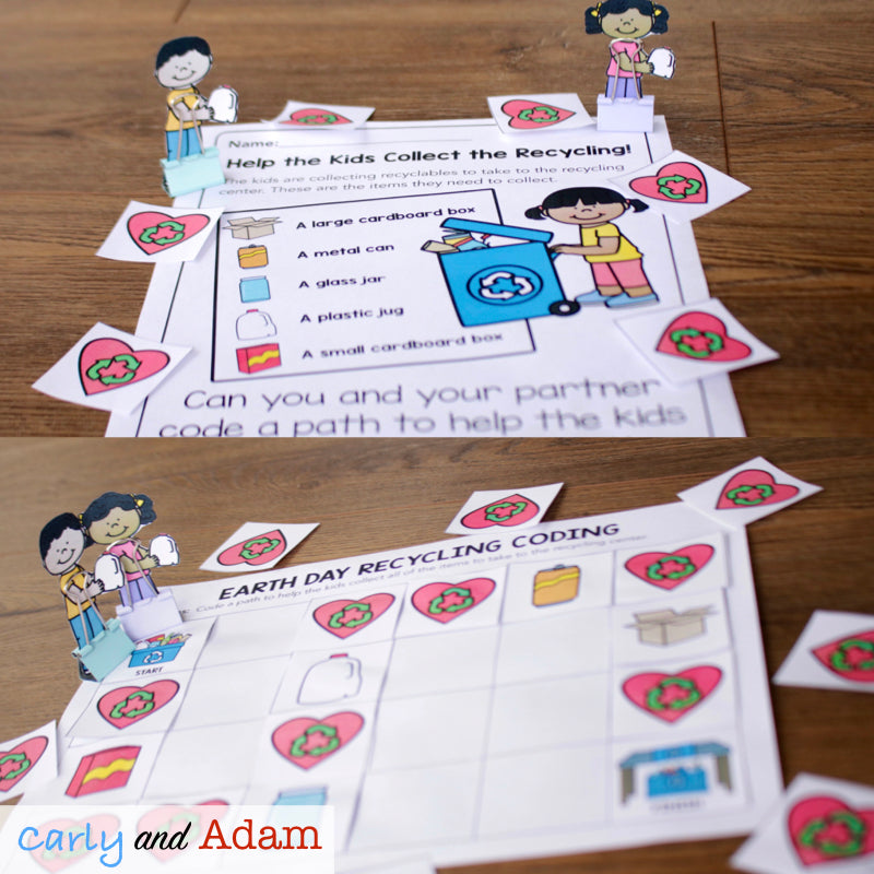 Earth Day Recycling Unplugged Coding Activity