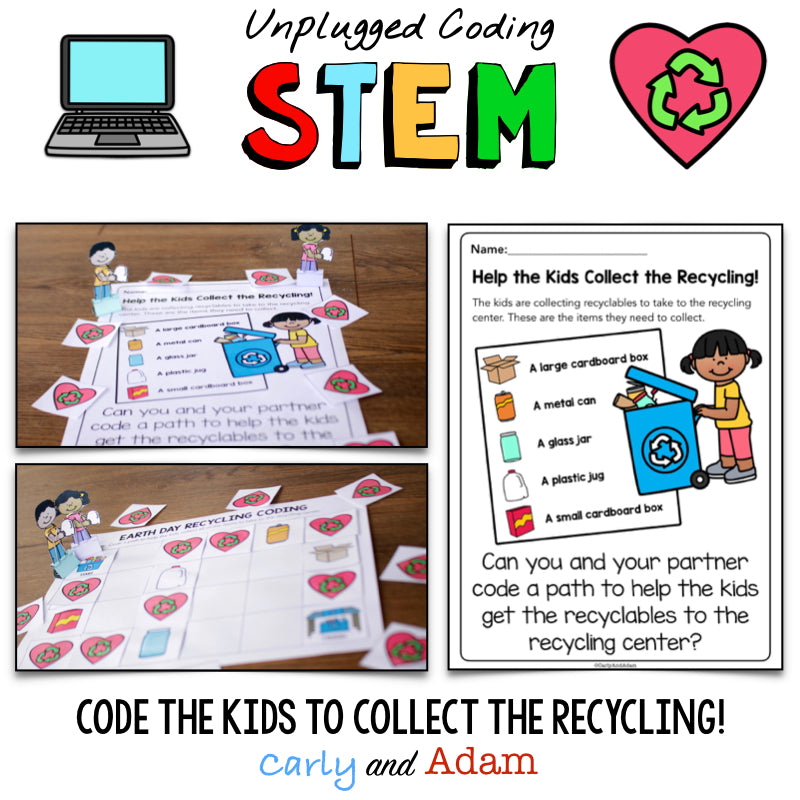 Earth Day Recycling Unplugged Coding Activity