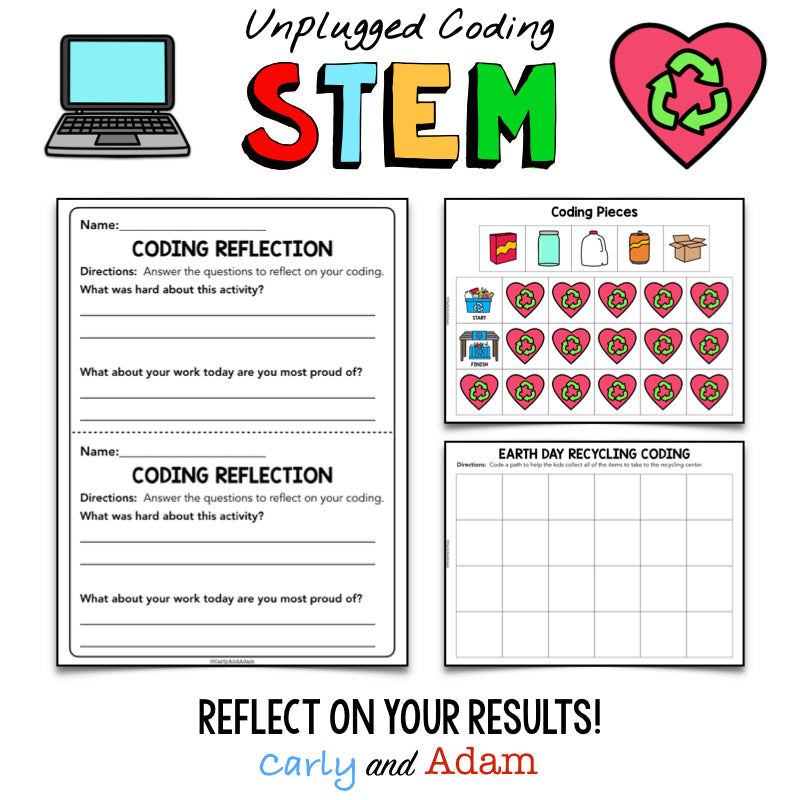 Earth Day Recycling Unplugged Coding Activity
