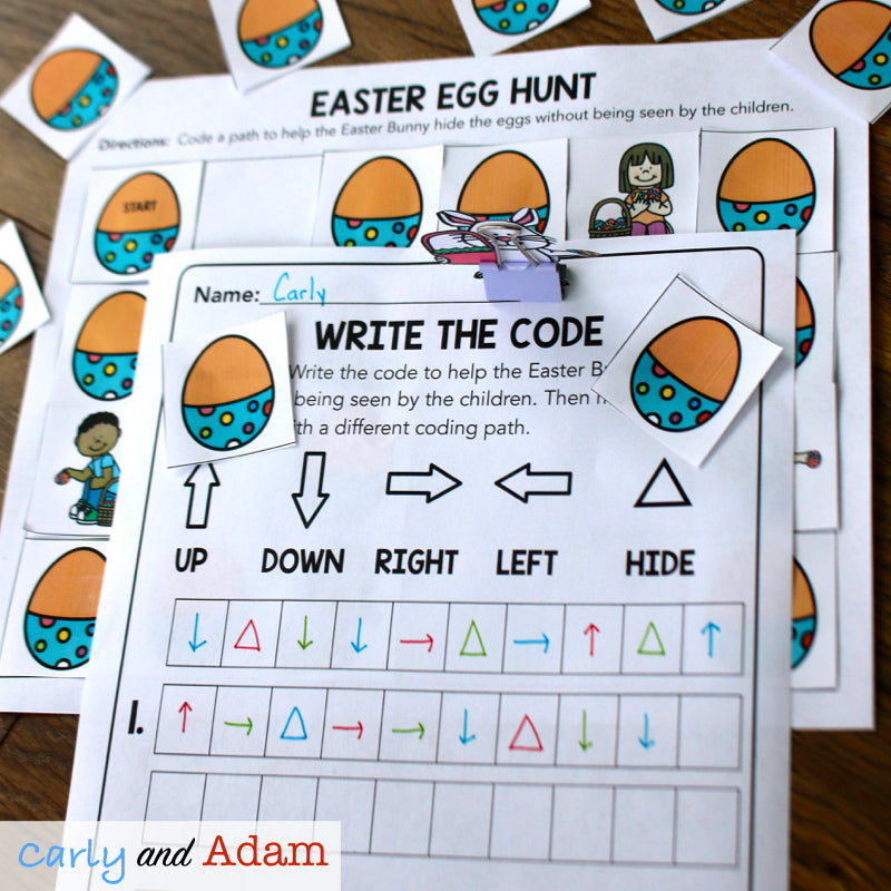 Easter Bunny Unplugged Coding Activity