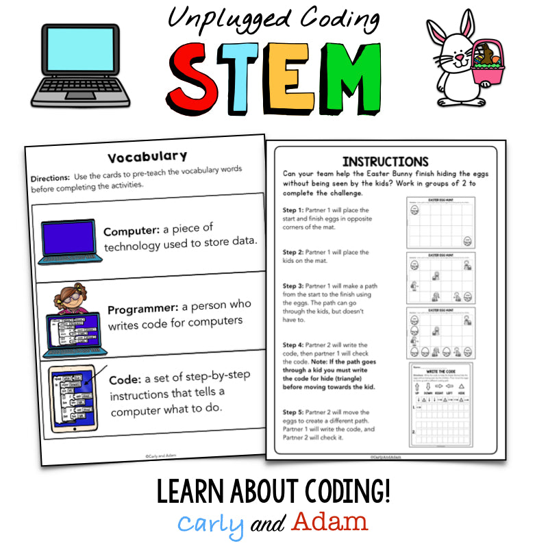 Easter Bunny Unplugged Coding Activity