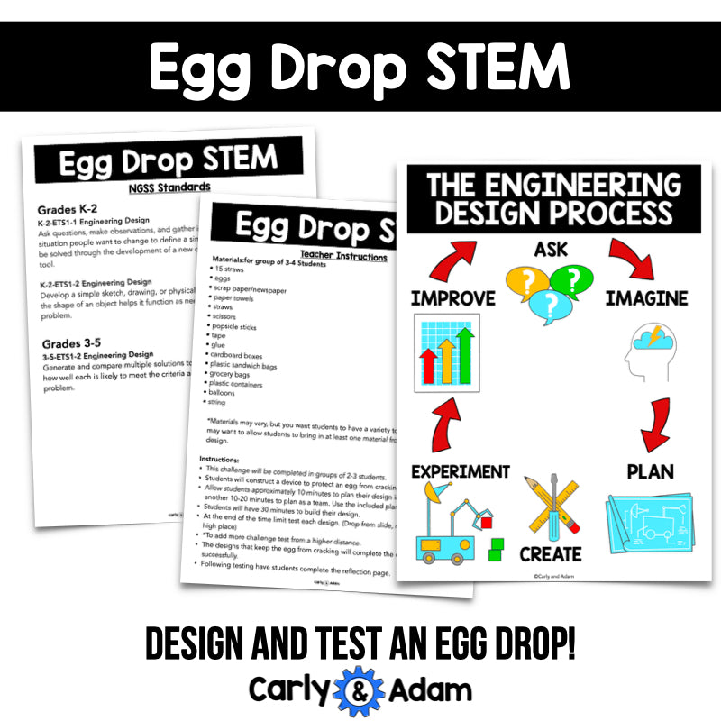 Egg Drop Challenge Spring STEM Activity Easter Craft Activities