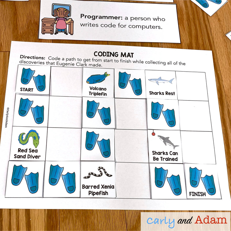 Eugenie Clark Shark Lady Read Aloud Coding Activity