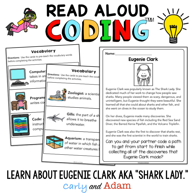 Eugenie Clark Shark Lady Read Aloud Coding Activity