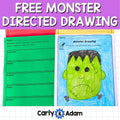 Free Monster Halloween Directed Drawing Activity