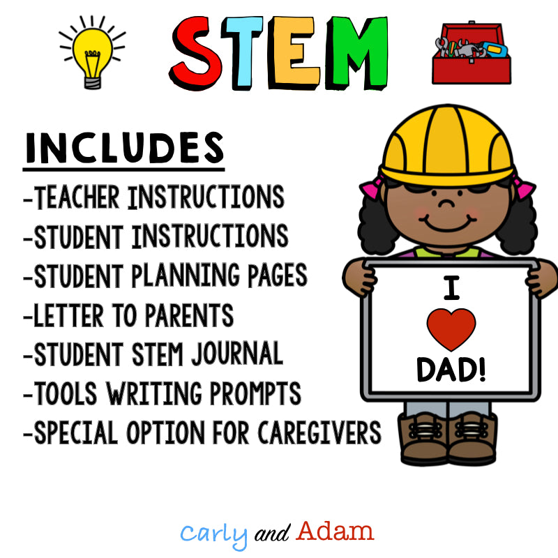 Toolbox Father's Day STEM Challenge with Father's Day Gift
