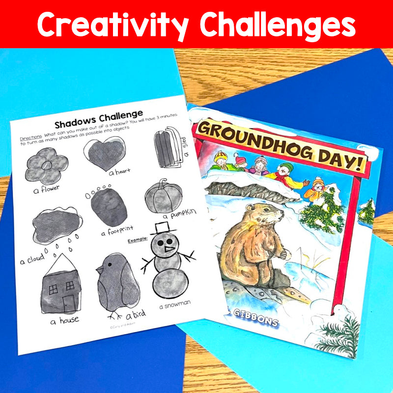 February Creativity Activities - Valentine's Day, Groundhog Day, Morning Work, Brain Breaks, Finish the Picture