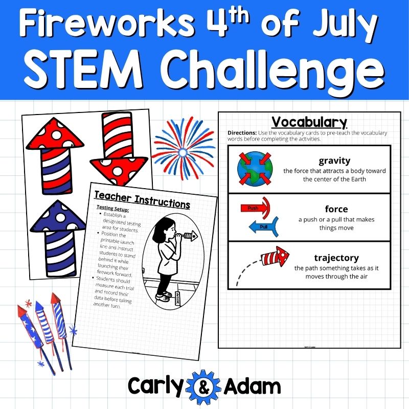 4 of July Air-Powered Fireworks Summer STEM Challenge