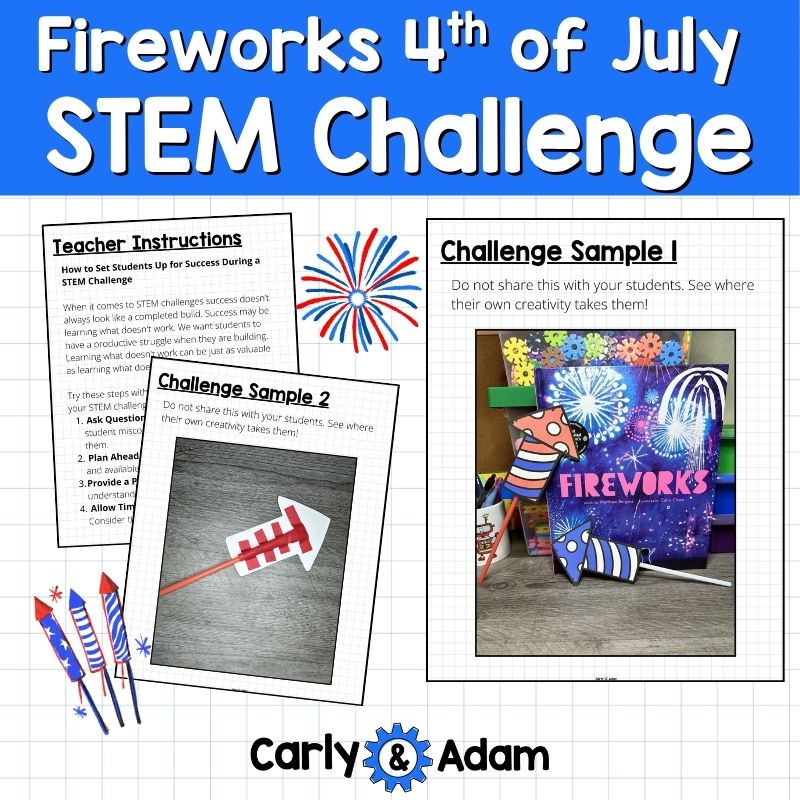 4 of July Air-Powered Fireworks Summer STEM Challenge