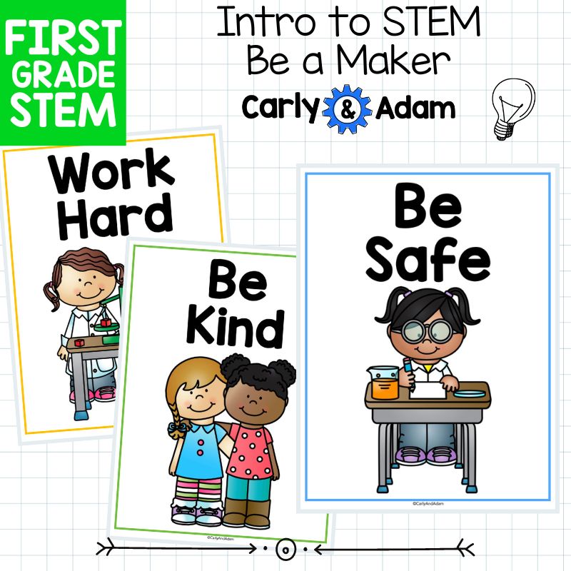 Intro to 1st Grade Science Be a Maker Read Aloud STEM Activity