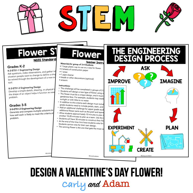 Flower Designer Valentine's Day STEM Activity