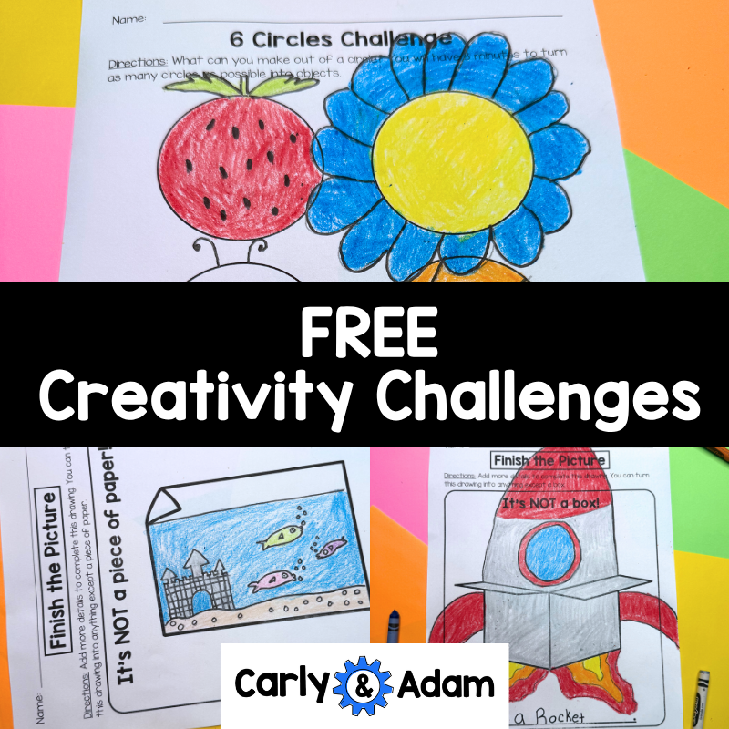 Free Morning Work Creativity Challenges Finish the Picture, Finish the Drawing