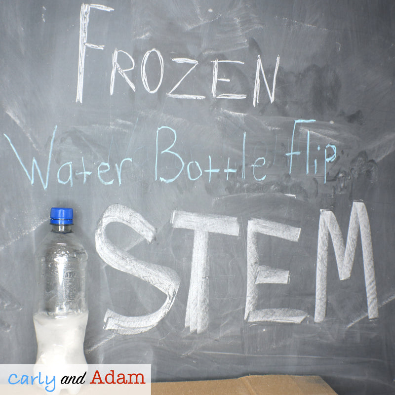 Frozen Water Bottle Flipping Winter STEM Activity