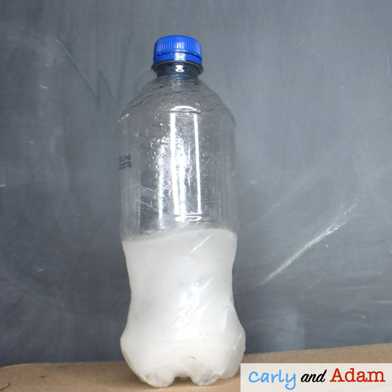 Frozen Water Bottle Flipping Winter STEM Activity