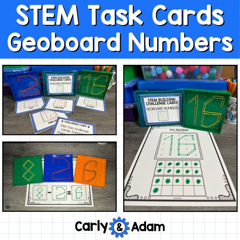 Numbers 1-20 Geoboard Task Cards