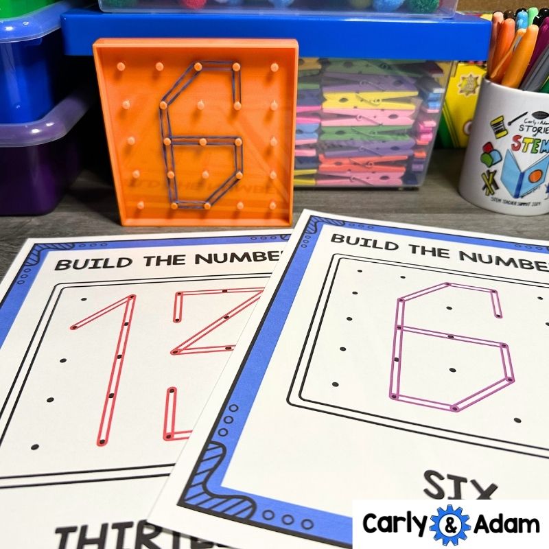 Numbers 1-20 Geoboard Task Cards