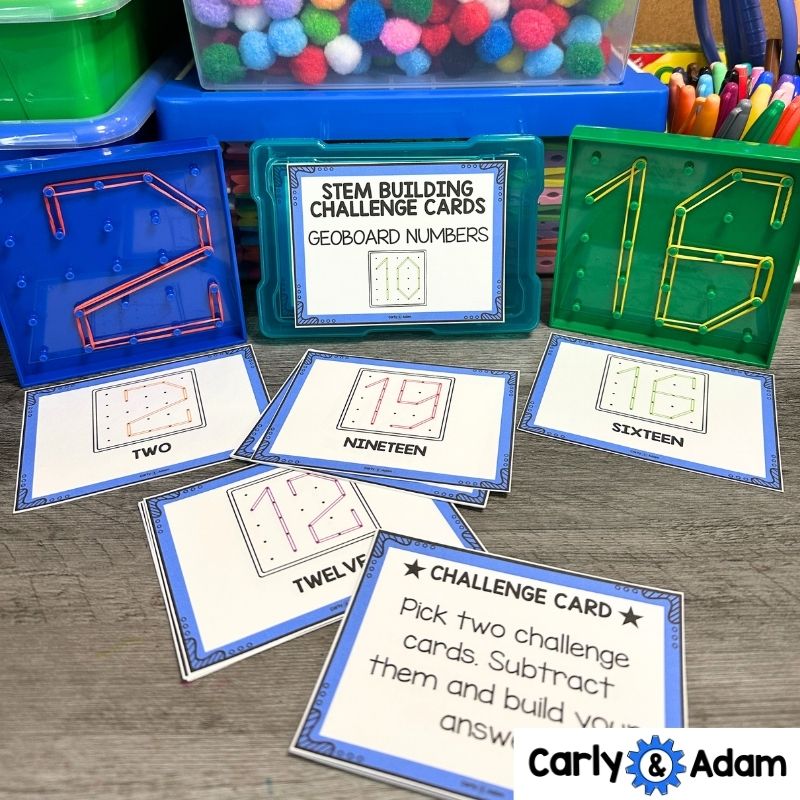 Numbers 1-20 Geoboard Task Cards