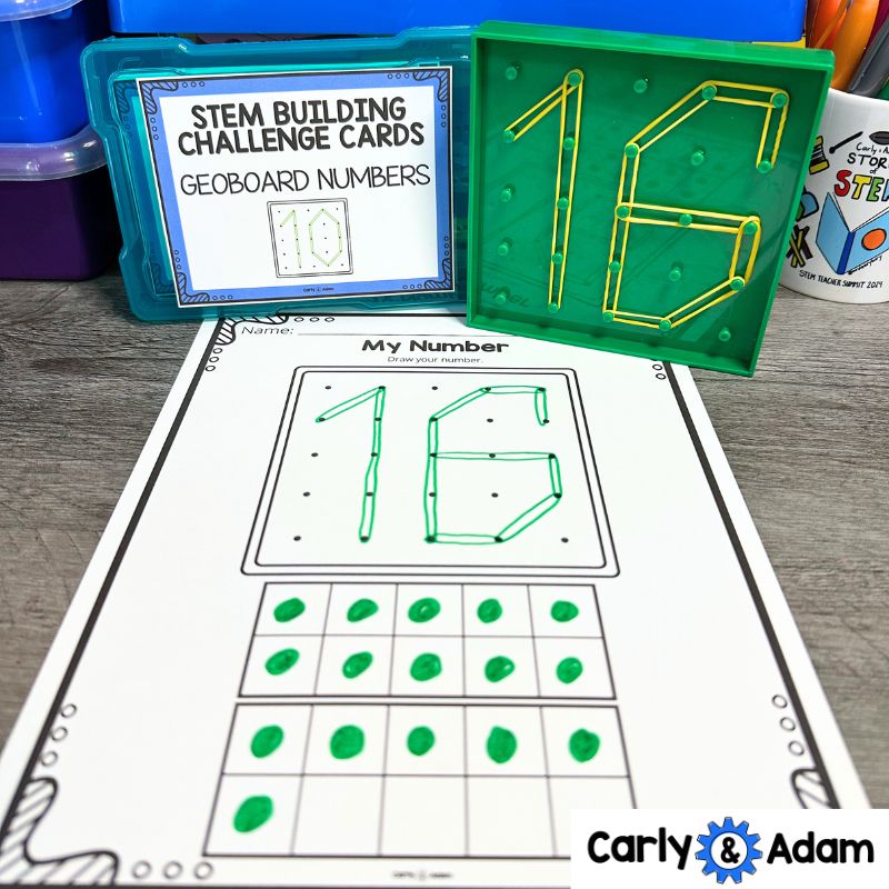 Numbers 1-20 Geoboard Task Cards