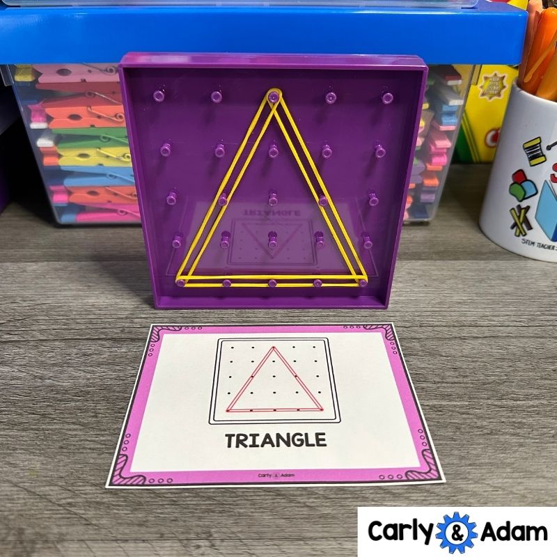 2D Shapes Geoboard Task Cards