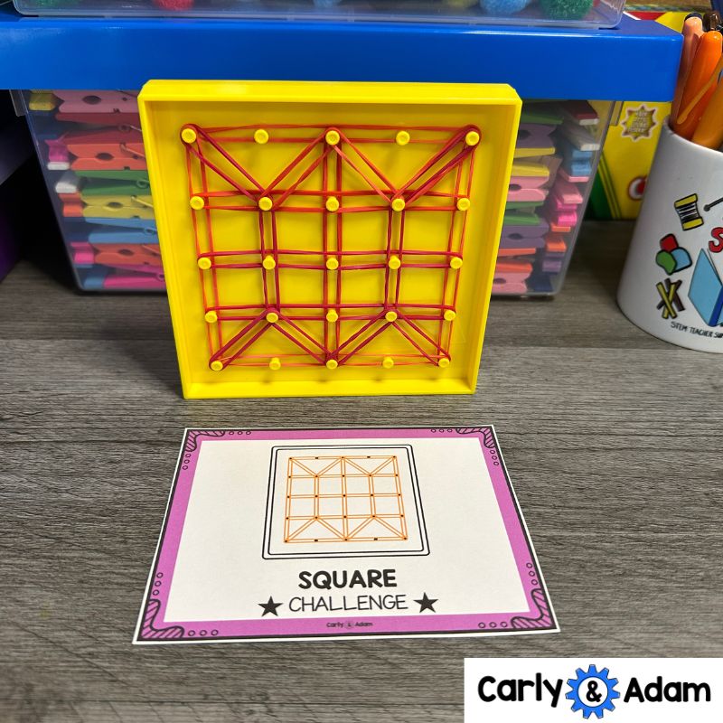2D Shapes Geoboard Task Cards