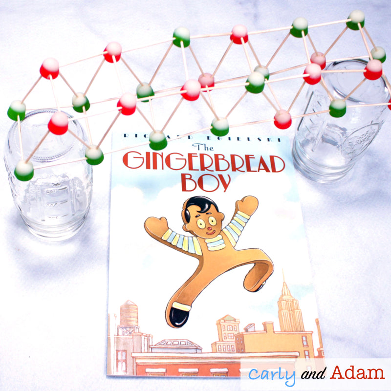 Gingerbread Boy Gumdrop Bridge STEM Activity