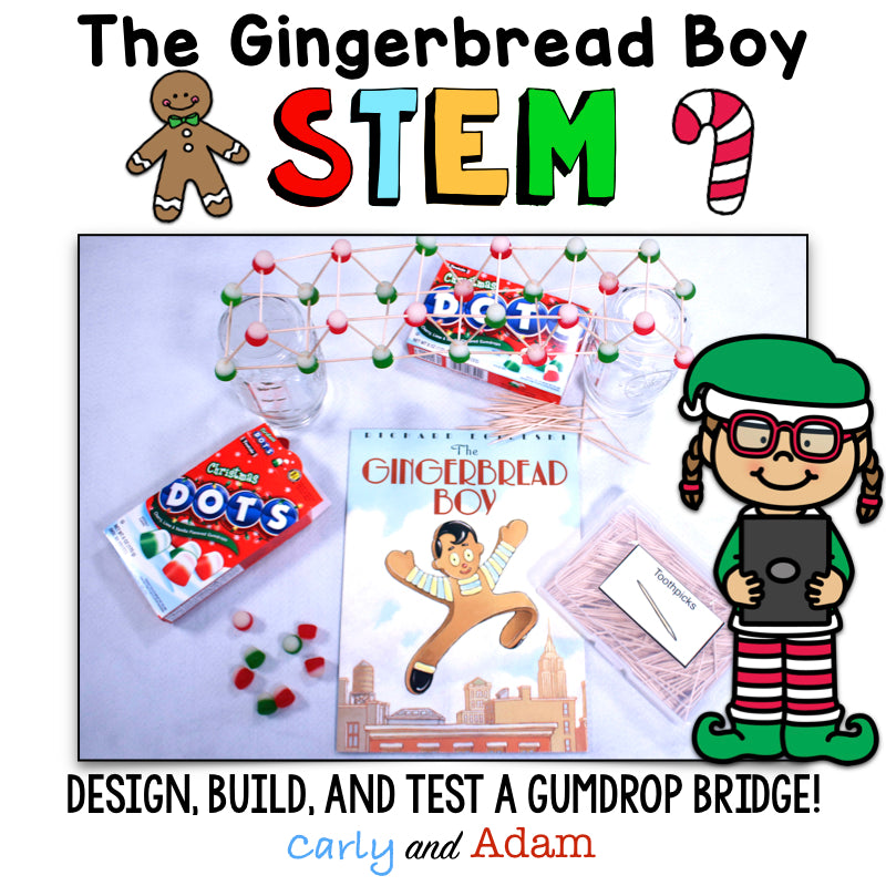 Gingerbread Boy Gumdrop Bridge STEM Activity