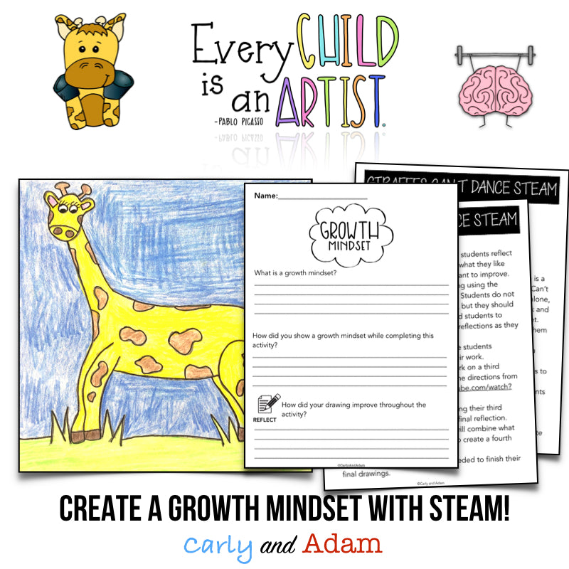 Giraffes Can't Dance Activities Growth Mindset Directed Drawing