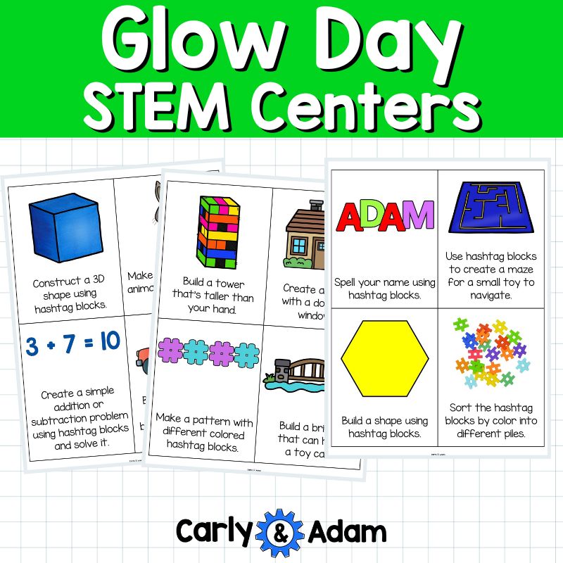 Glow Day STEM Centers Illumination, Glow Slime, Glow Sticks, Family STEM Night