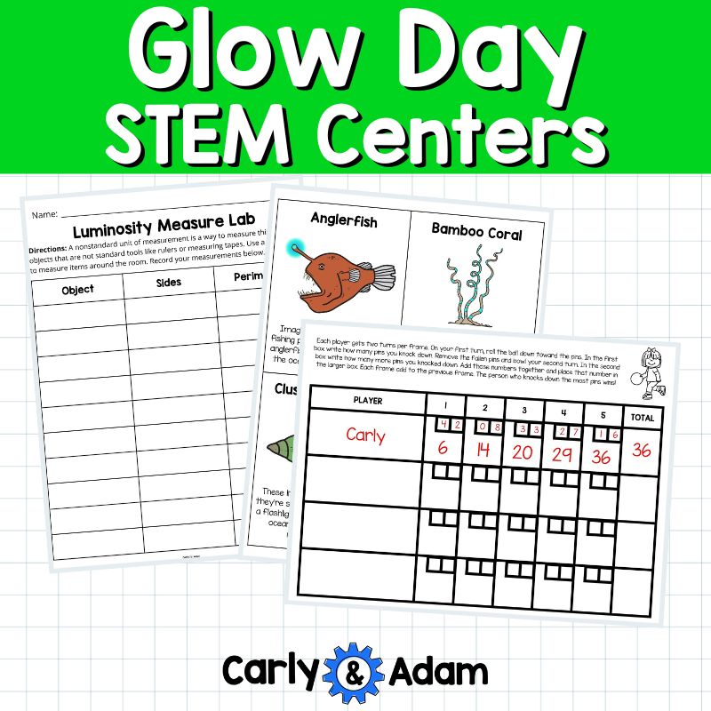 Glow Day STEM Centers Illumination, Glow Slime, Glow Sticks, Family STEM Night