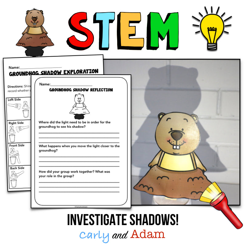 Groundhog Day STEM Activity Light and Shadows Investigation