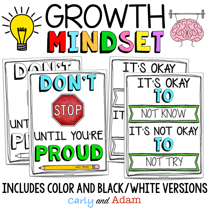 Growth Mindset Posters