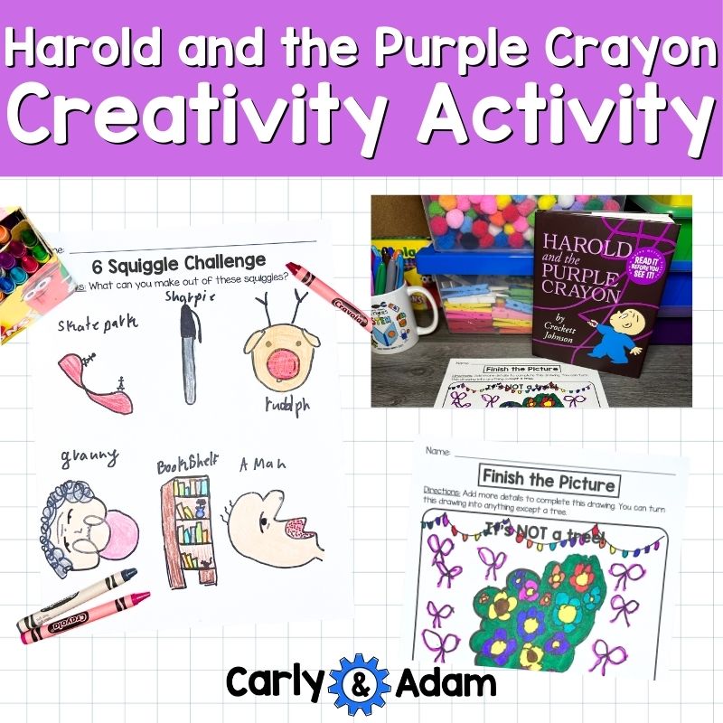 Harold and the Purple Crayon Creativity Challenges - Finish the Picture Activities