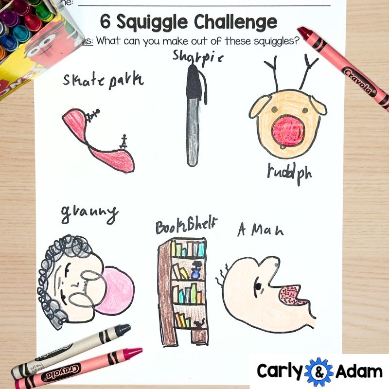 Harold and the Purple Crayon Creativity Challenges - Finish the Picture Activities